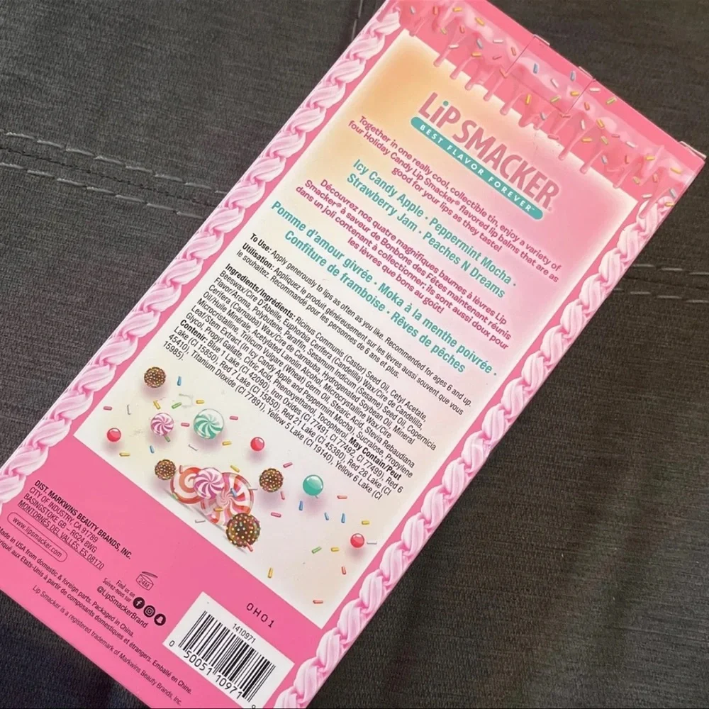 🍬🍬Sweet Flavors Lip Smacker with Tin🍬🍬